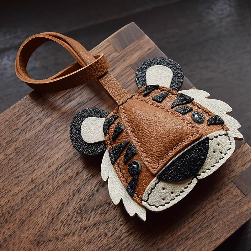 Leather Bag Charm No Face Keychain Black Cozy Cute Gift - Image 18