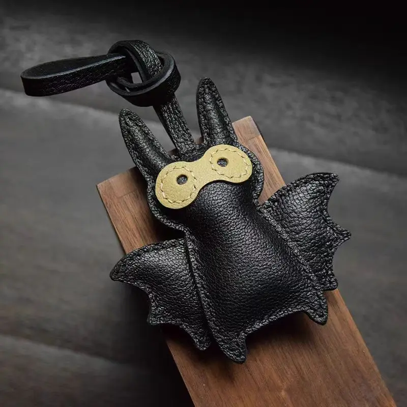 Leather Bag Charm No Face Keychain Black Cozy Cute Gift - Image 23