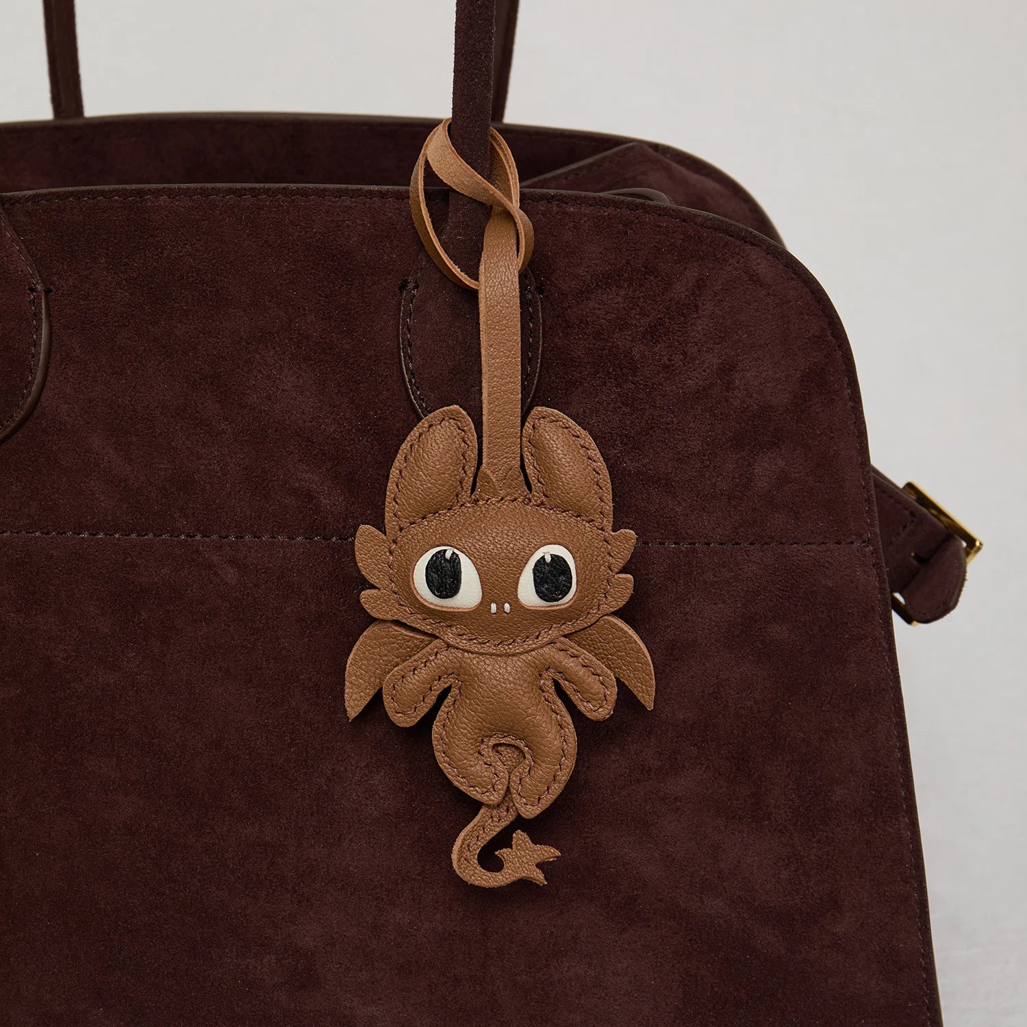 Leather Bag Charm No Face Keychain Black Cozy Cute Gift - Image 26