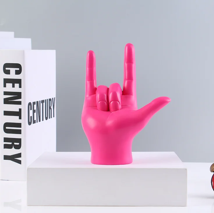 Sign Language Hand Statue 19.5cm Resin Figurine Home Decor Fall 2025 Meaningful Gift Desk Accent - Image 8