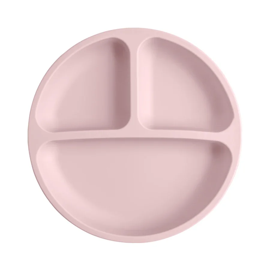 Silicone Baby Dining Plate with Suction Base, BPA Free Toddler Tableware, 8-Inch Divided Feeding Dish - Image 7