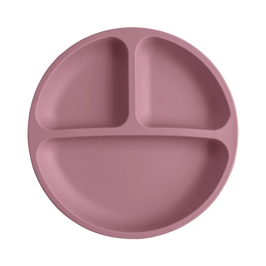 Silicone Baby Dining Plate with Suction Base, BPA Free Toddler Tableware, 8-Inch Divided Feeding Dish - Image 8