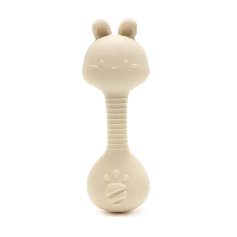 Silicone Rabbit Teether Rattle Newborn Sensory Toys - Image 15
