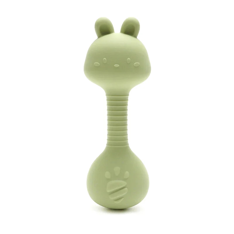 Silicone Rabbit Teether Rattle Newborn Sensory Toys - Image 19