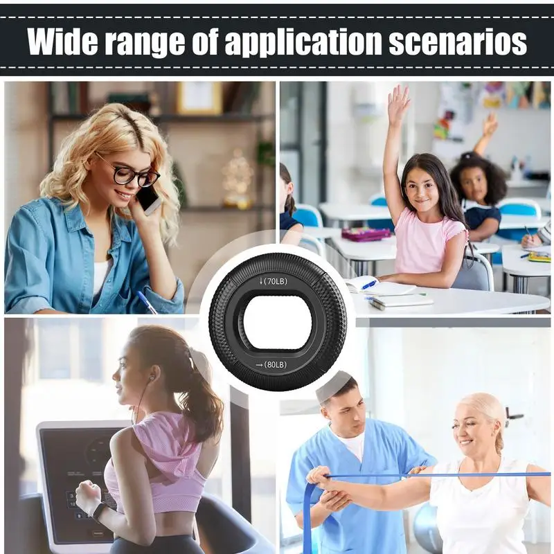 Silicone Hand Grip Strengthener Rings - Adjustable Fitness Equipment for Muscle Training - Image 3