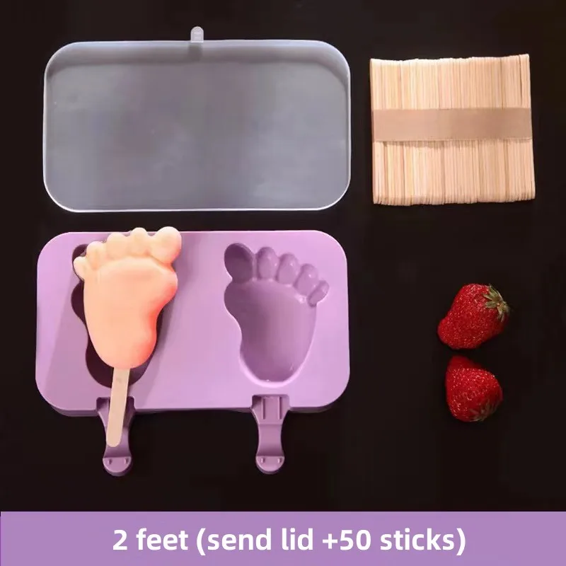 Silicone Ice Cream Mold Set with Lids, Fun Shapes Ice Pop Maker for Homemade Treats, Easy Release and Dishwasher Safe - Image 6
