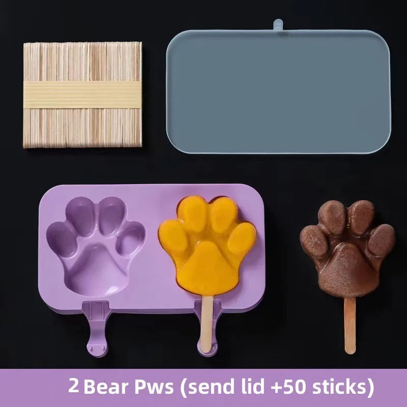Silicone Ice Cream Mold Set with Lids, Fun Shapes Ice Pop Maker for Homemade Treats, Easy Release and Dishwasher Safe - Image 8