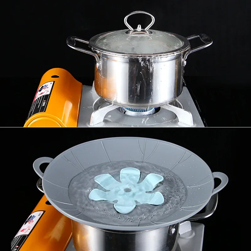 Silicone Pot Lid Spill Stopper Universal Anti Overflow Cover Kitchen Gadget Fall 2025 Keeps Stovetop Clean - Image 2