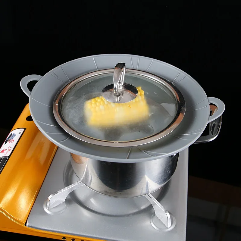 Silicone Pot Lid Spill Stopper Universal Anti Overflow Cover Kitchen Gadget Fall 2025 Keeps Stovetop Clean - Image 4