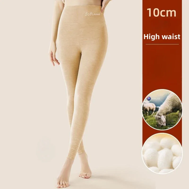 Silk Velvet Thermal Leggings for Women - High Waist Tummy Control & Butt Lift Winter Pants - Image 4