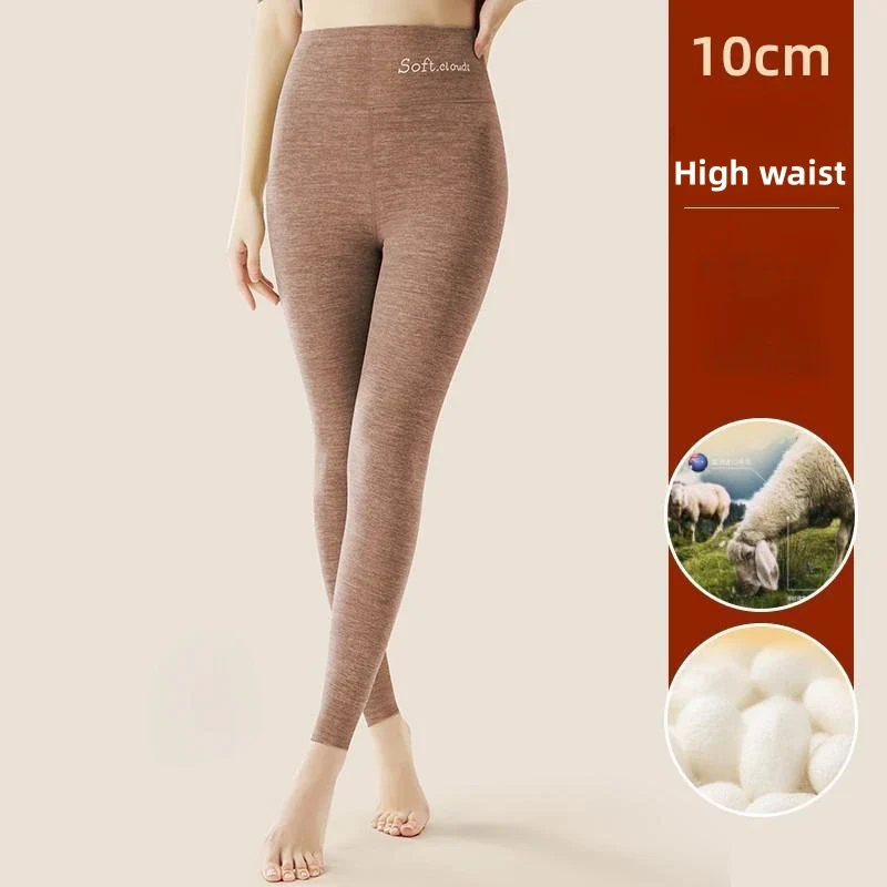 Silk Velvet Thermal Leggings for Women - High Waist Tummy Control & Butt Lift Winter Pants - Image 5