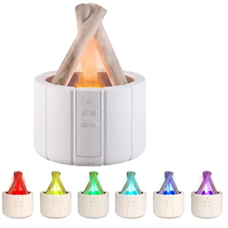 Simulated Flame Aroma Diffuser - Bonfire Air Humidifier, 280ml Ultrasonic Cool Mist Maker with LED Night Light - Image 10