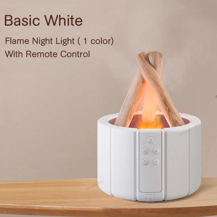 Simulated Flame Aroma Diffuser - Bonfire Air Humidifier, 280ml Ultrasonic Cool Mist Maker with LED Night Light - Image 7