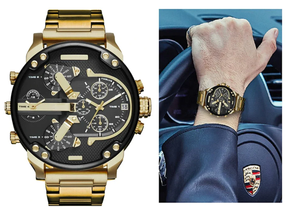 Sleek men's chronograph watch – sophisticated design, stainless steel, for business occasions - Image 5