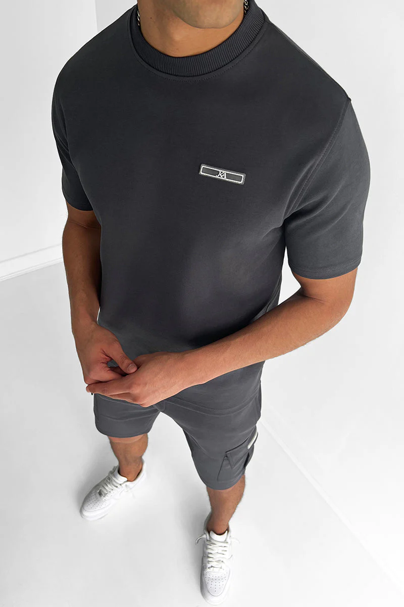 Slim Fit Leisure Set for Men with Cargo Shorts, Premium 100% Cotton Fabric, Tailored Design, Comfortable Everyday Wear - Image 6