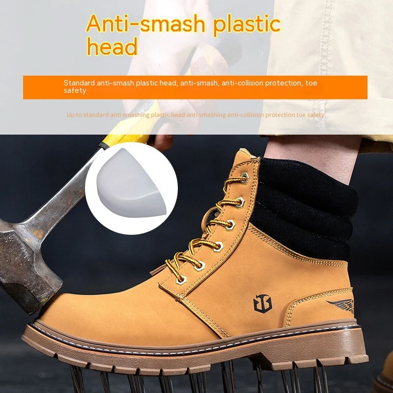 Slip-Resistant Men’s Work Boots - High-Top PU Leather Work - Image 4