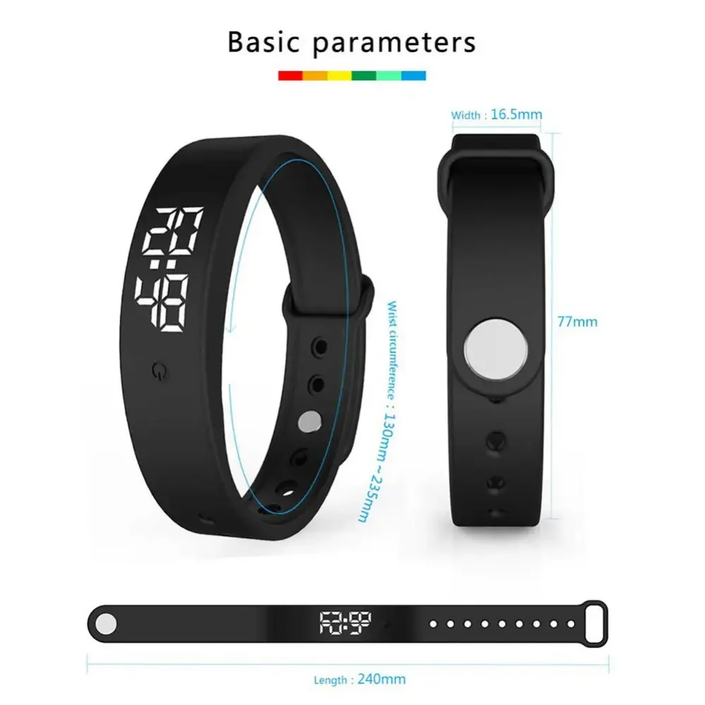Smart Bracelet Silicone Band Fitness Tracker Waterproof Body Temperature Monitor Vibration Alarm Spring 2026 Trend - Image 7