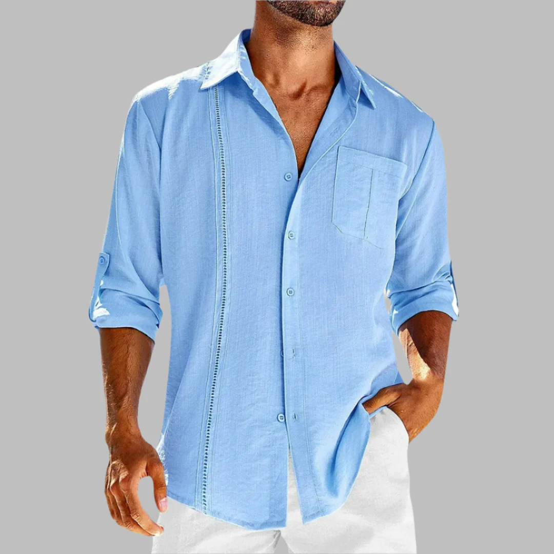 Smart-Casual Men's Shirt in Breathable Cotton, Lightweight Fabric, Casual Cut, Versatile for Office and Outings - Image 10