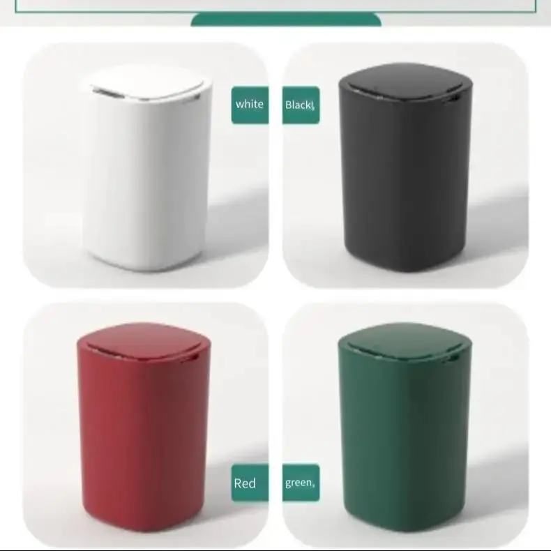 Smart Sensor Trash Bin With Flip Lid For Home Touchless - Image 3