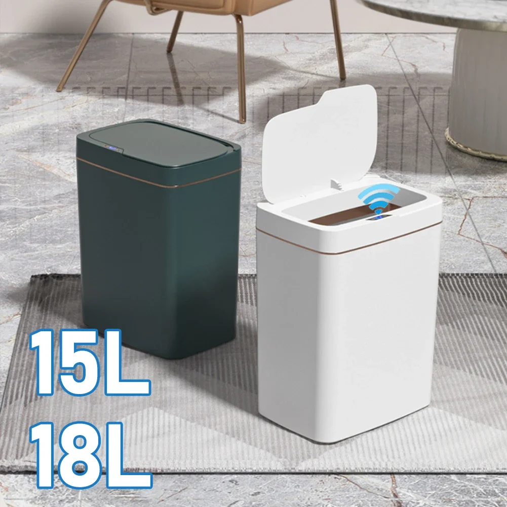 Smart Sensor Trash Can 15L 18L Touchless Quiet Waterproof - Image 3