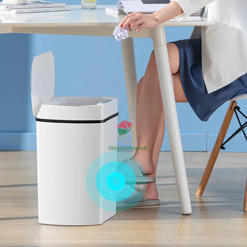 Smart Sensor Trash Can Rectangular Kitchen Bathroom - Image 5