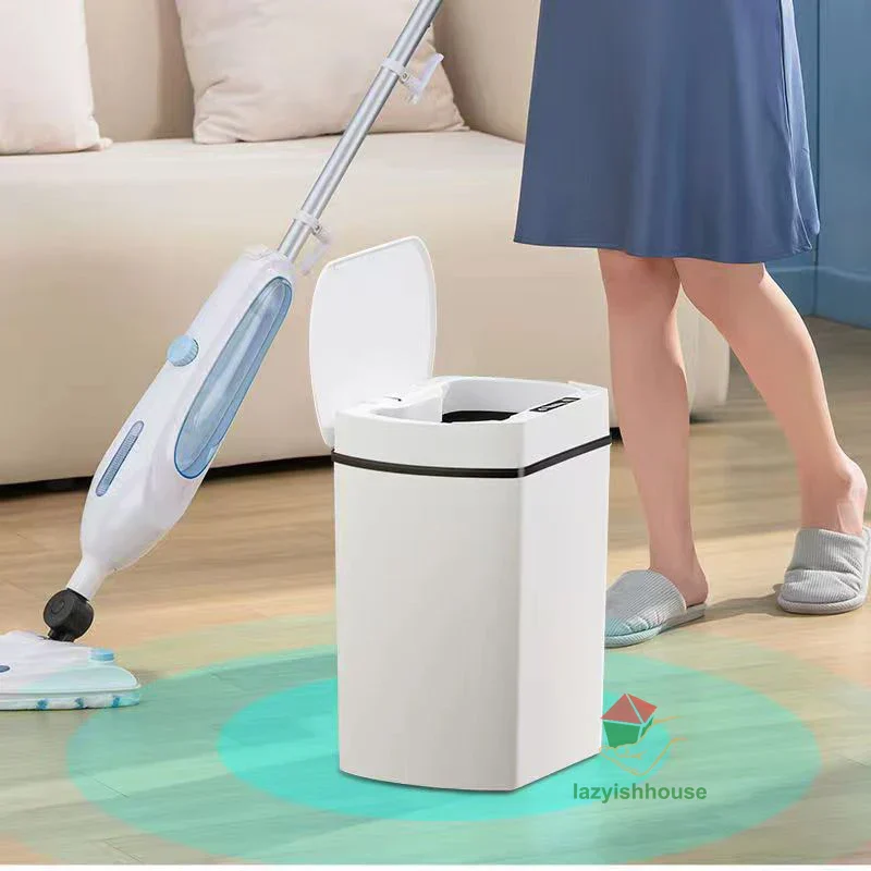 Smart Sensor Trash Can Rectangular Kitchen Bathroom - Image 6