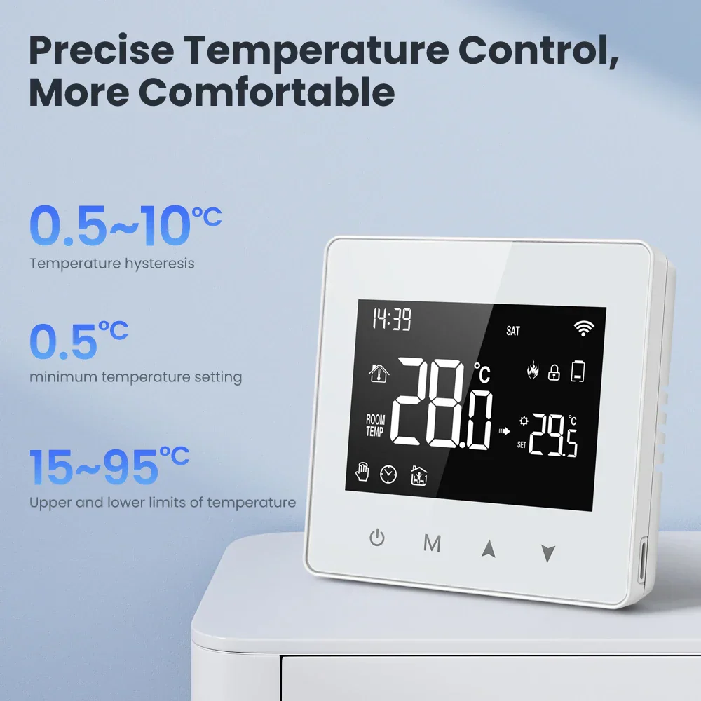 Smart Thermostat Fall 2025 - WiFi ZigBee Boiler Controller, Battery Powered, Alexa Google Home Compatible, Low Power - Image 2