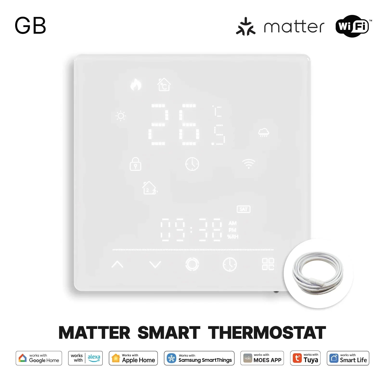 Smart Thermostat Matter WiFi Temperature Controller For Water Boiler Fall 2025 Energy Saving - Image 8