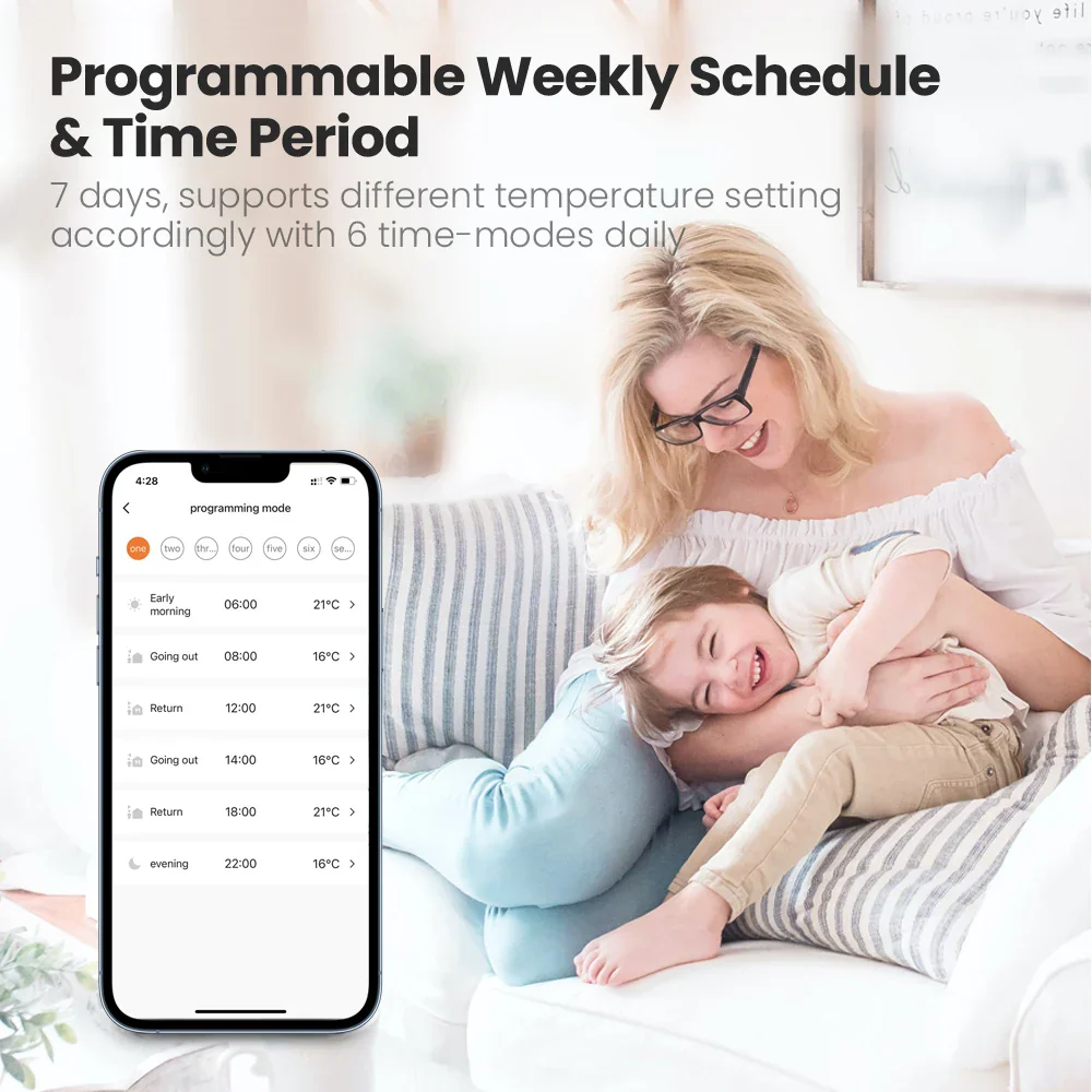 Smart Thermostat TRV Actuator ZigBee3.0 Radiator Valve Controller Voice Assistant Compatible Fall 2025 Gift - Image 2