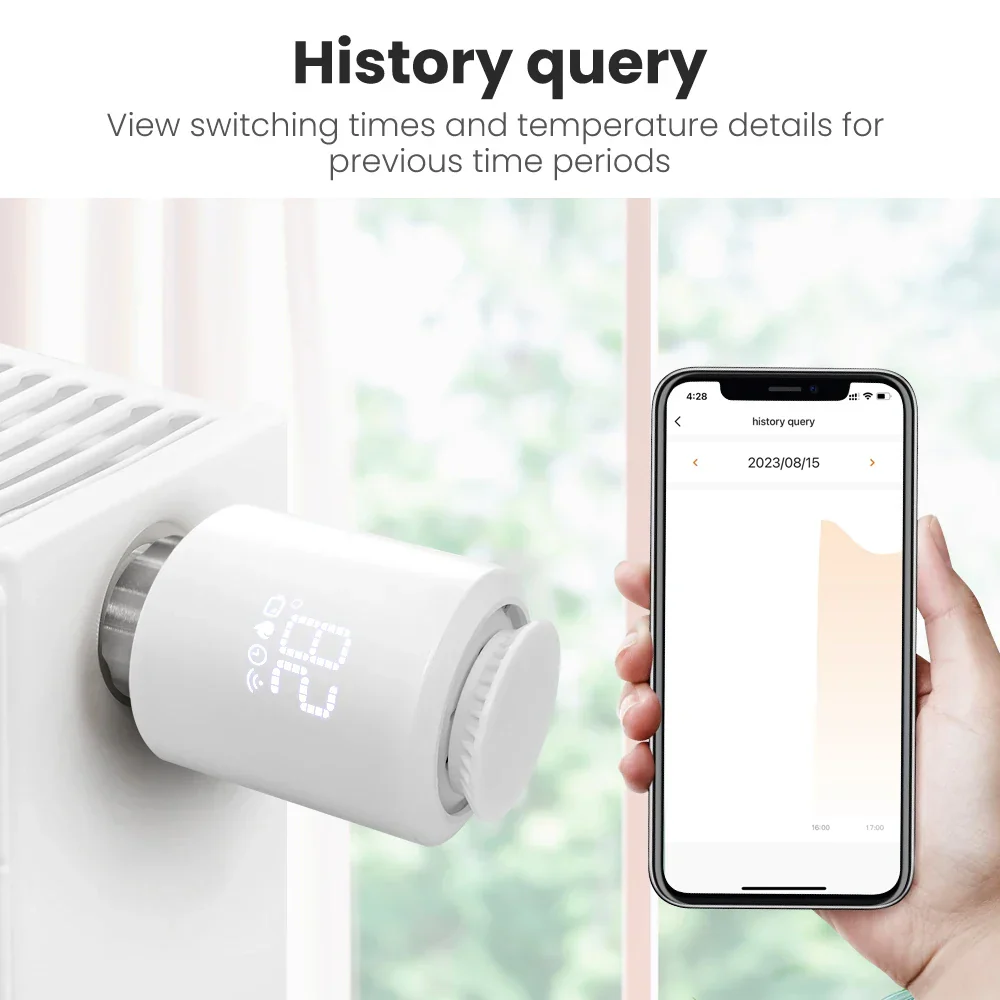 Smart Thermostat TRV Actuator ZigBee3.0 Radiator Valve Controller Voice Assistant Compatible Fall 2025 Gift - Image 3