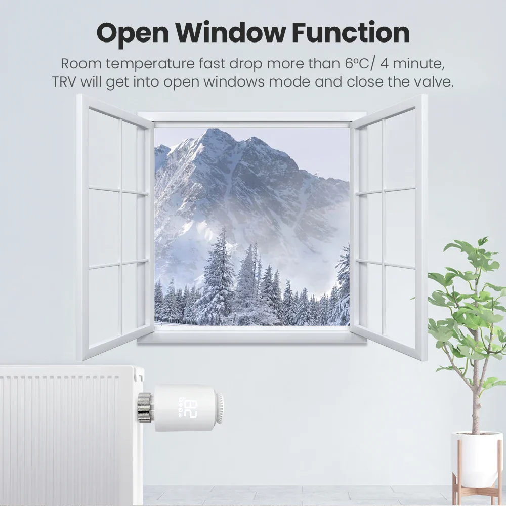 Smart Thermostat TRV Actuator ZigBee3.0 Radiator Valve Controller Voice Assistant Compatible Fall 2025 Gift - Image 4