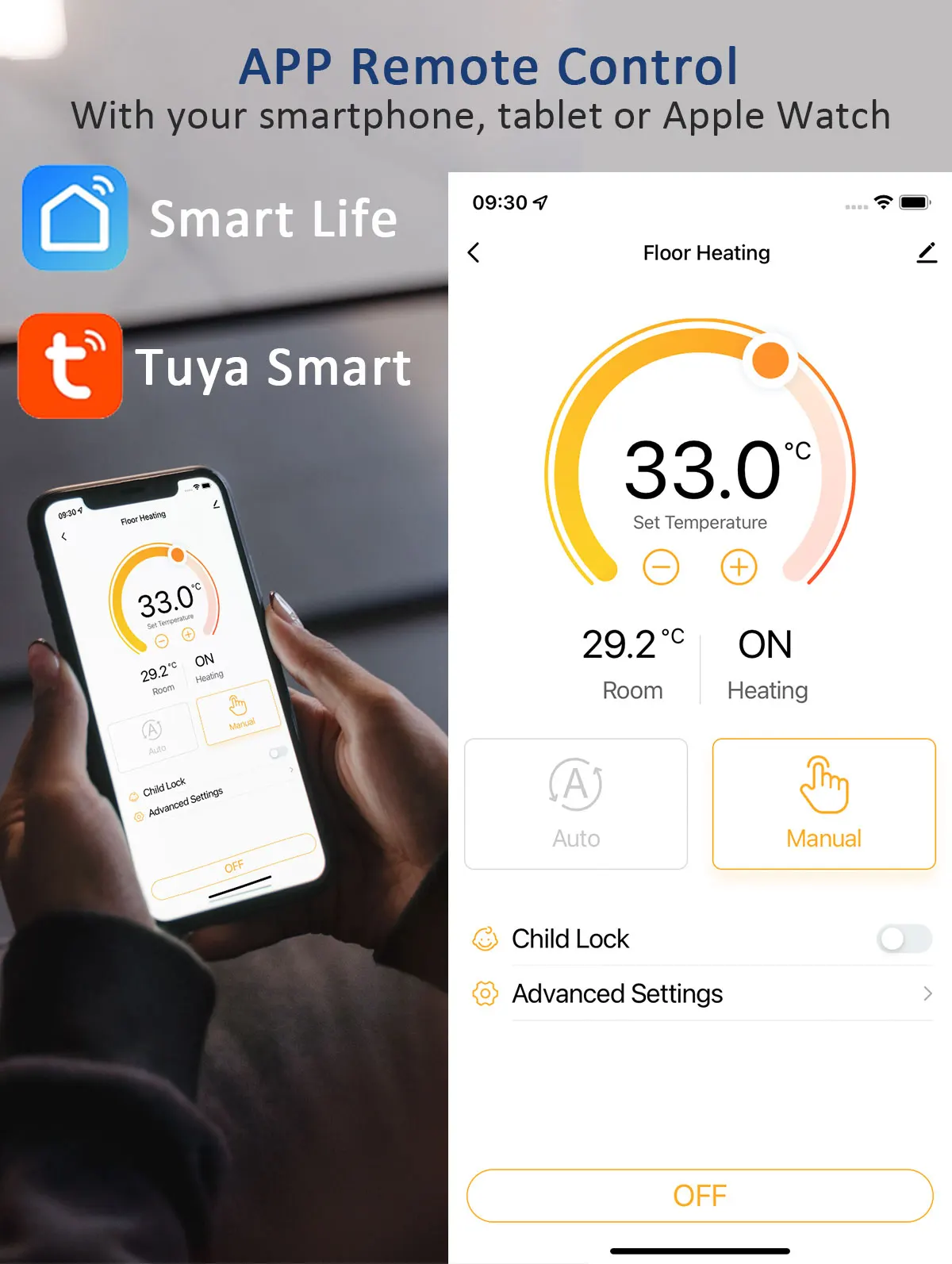 Smart Thermostat Wireless RF433 Floor Heating Control For Gas Boiler Tuya App USB Powered Fall 2025 Energy Saving - Image 3