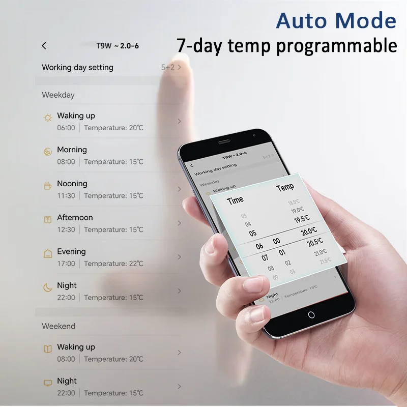 Smart Thermostat Wireless RF433 Floor Heating Control For Gas Boiler Tuya App USB Powered Fall 2025 Energy Saving - Image 4