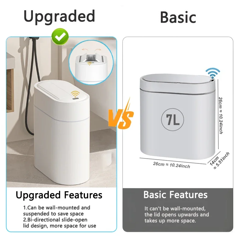 Smart Trash Can Wall Mount Automatic Narrow Bin 2025 - Image 6