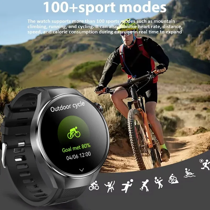 Smartwatch 1.75 Inch AMOLED Display GPS Tracking Bluetooth Calling Health Monitoring IP68 Waterproof Fall 2025 Gift - Image 4