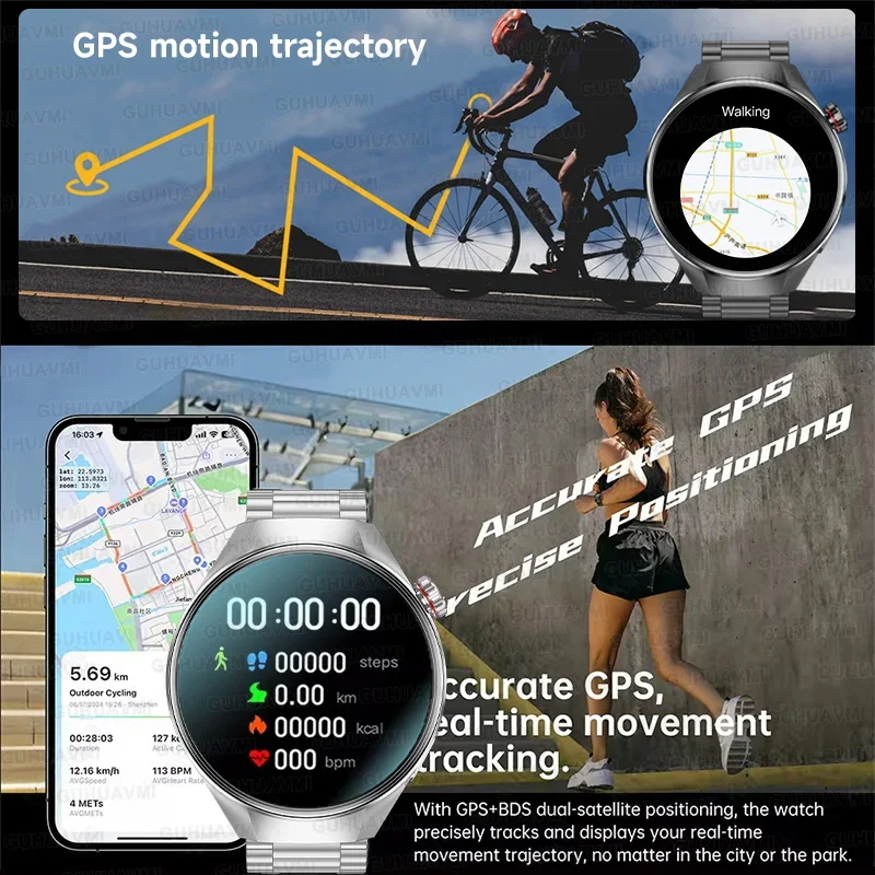 Smartwatch 1.75 Inch AMOLED Display GPS Tracking Bluetooth Calling Health Monitoring IP68 Waterproof Fall 2025 Gift - Image 6