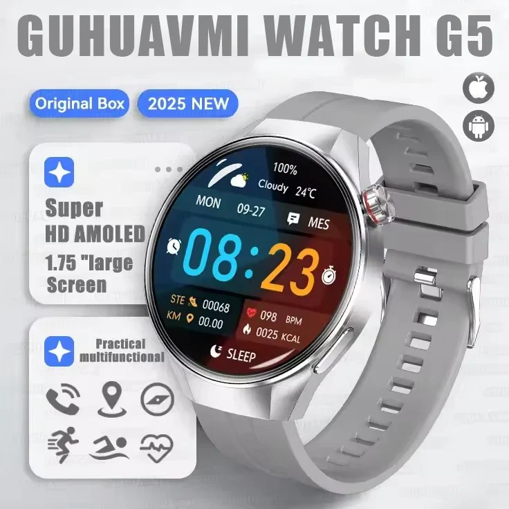 Smartwatch 1.75 Inch AMOLED Display GPS Tracking Bluetooth Calling Health Monitoring IP68 Waterproof Fall 2025 Gift - Image 9
