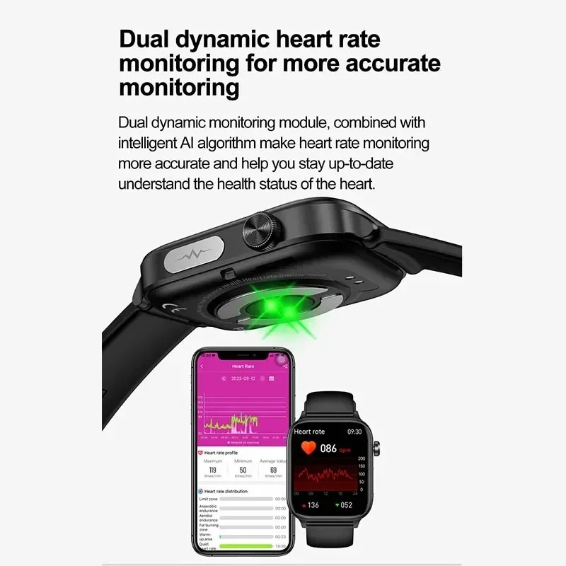 Smartwatch Health Tracker With Blood Lipid Uric Acid Monitoring Menstrual Health AI Voice Assistant Spring 2026 - Image 3