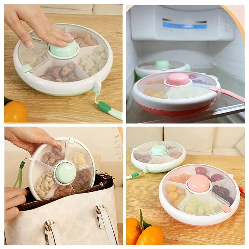 Snack Container Rotating Moisture Proof Organizer Spinner Back To School 2025 Portable Freshness - Image 6