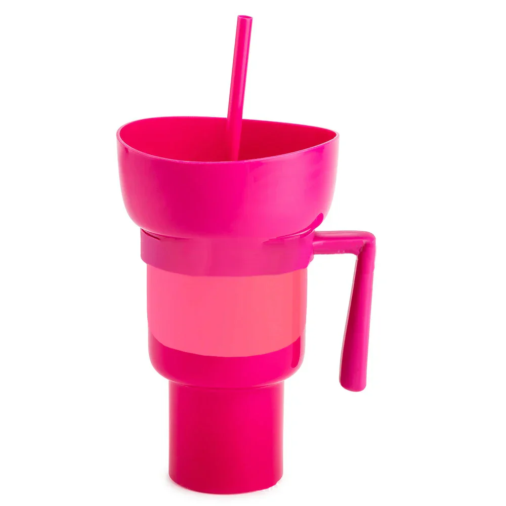 Snack Cup 2 In 1 Snack Bowl Tumbler Splash Proof Leakproof Popcorn Stadium Cup Movie Night Fall 2025 - Image 9