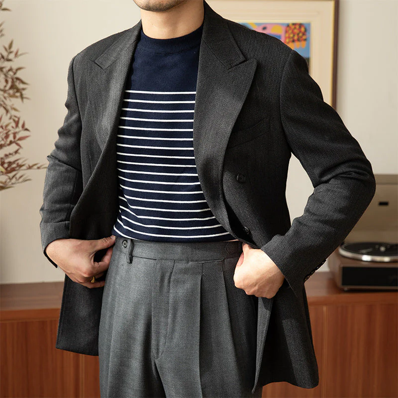 Soft Classic Men’s Crew Pullover - Crewneck, Wool Blend - Image 2