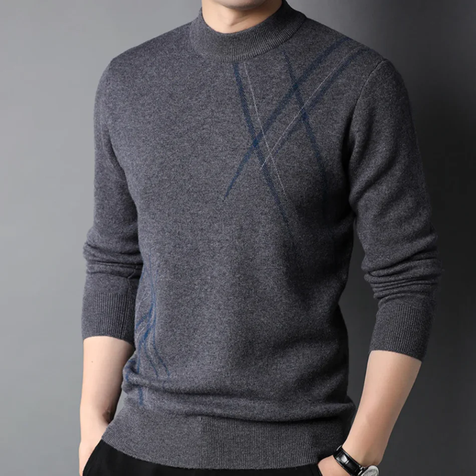 Soft Classic Men’s Crew Sweater – Slim Fit, Wool, Everyday - Image 4