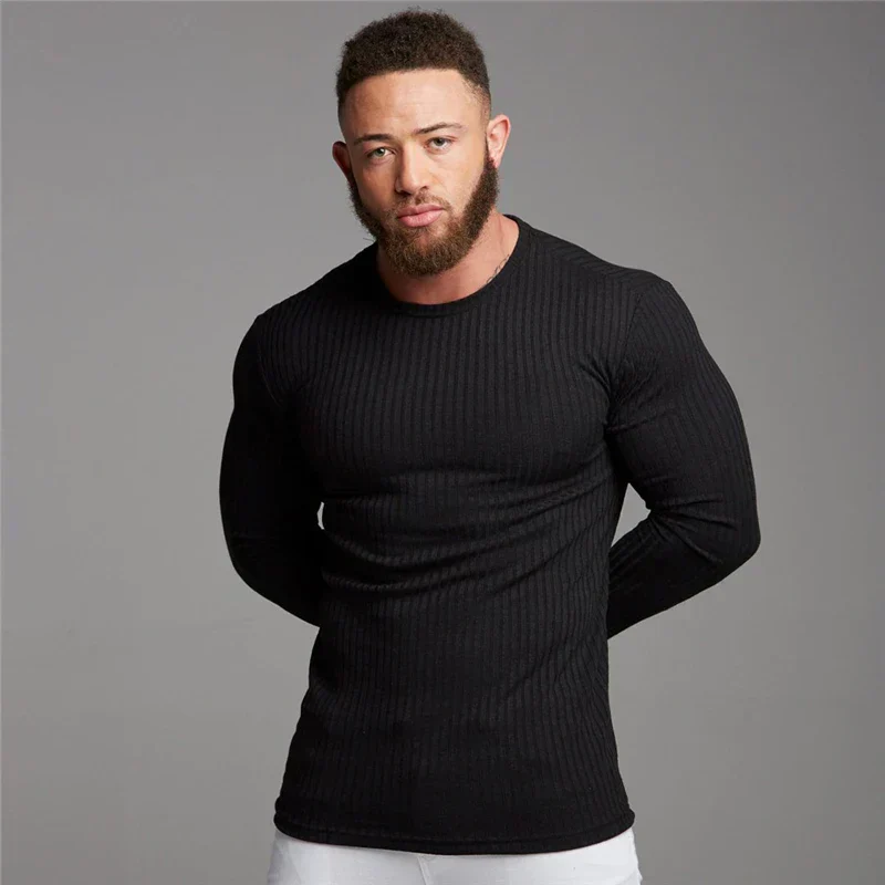 Soft Classic Men's Sweater - Fitted Ribbed Cashmere - Image 5