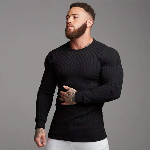 Soft Classic Men's Sweater - Fitted Ribbed Cashmere - Image 7