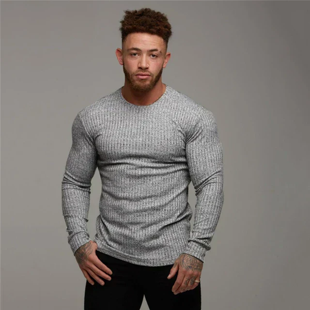 Soft Classic Men's Sweater - Fitted Ribbed Cashmere - Image 9