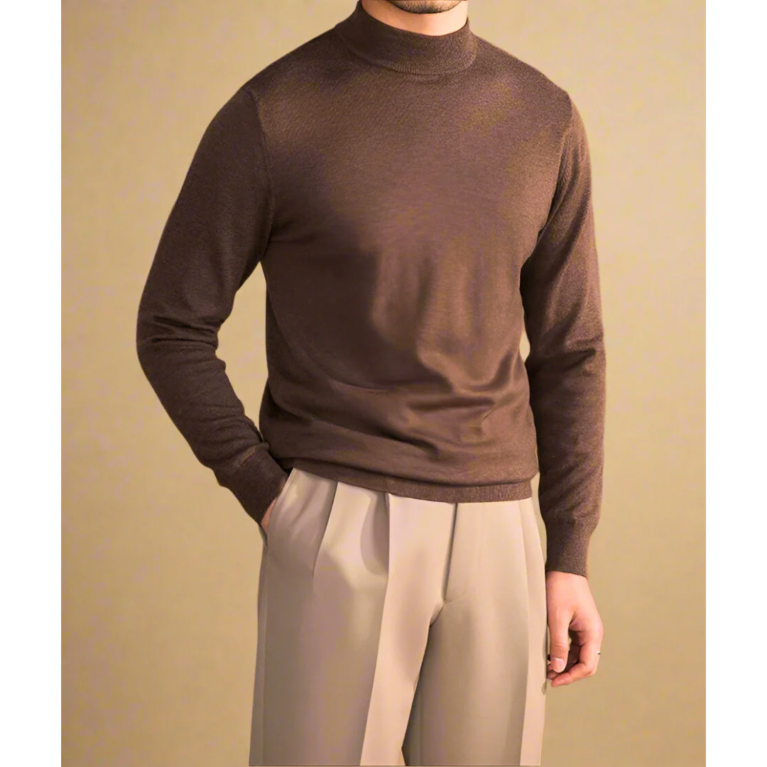 Soft Classic Men's Turtleneck Sweater - Fitted, Wool, Work - Image 2