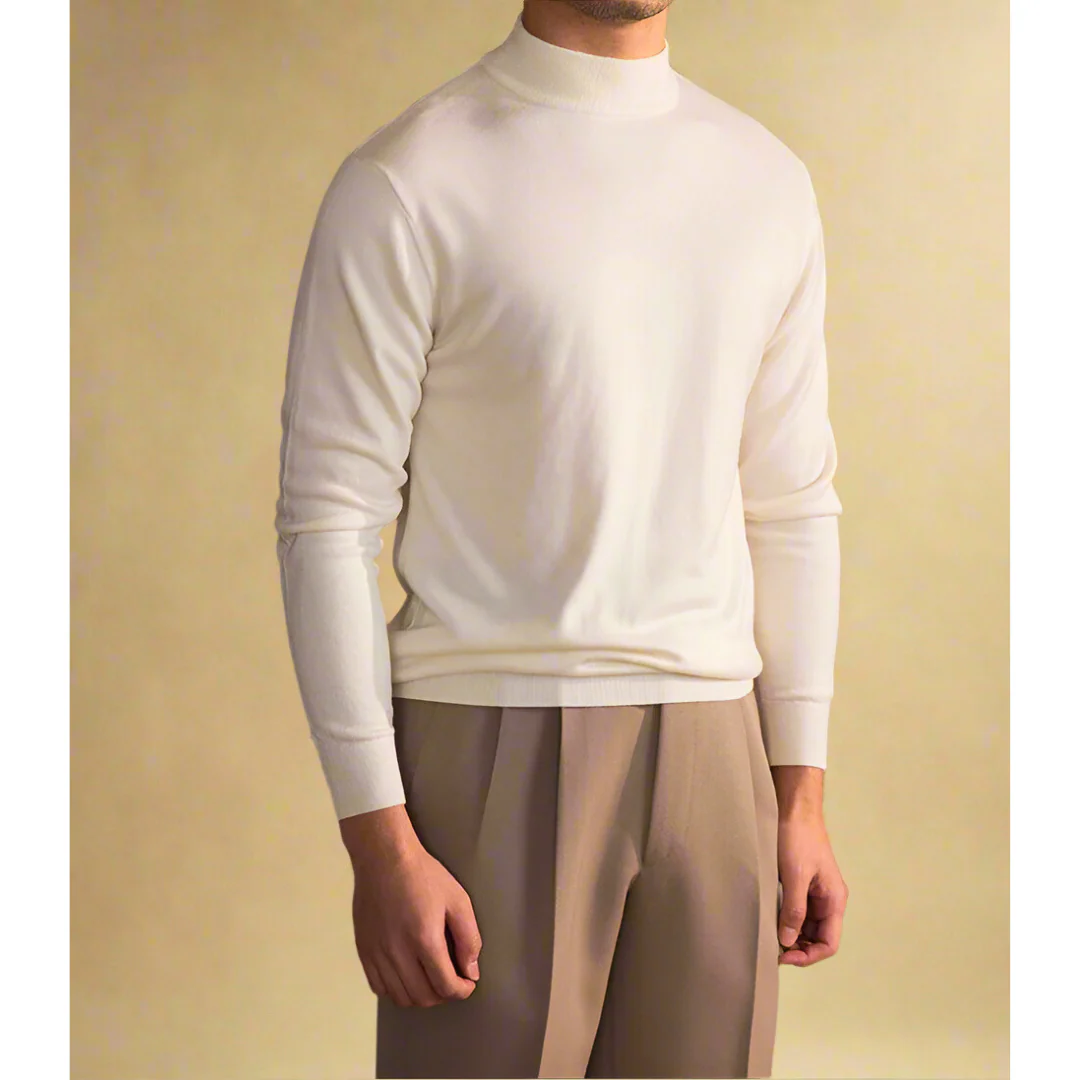 Soft Classic Men's Turtleneck Sweater - Fitted, Wool, Work - Image 5