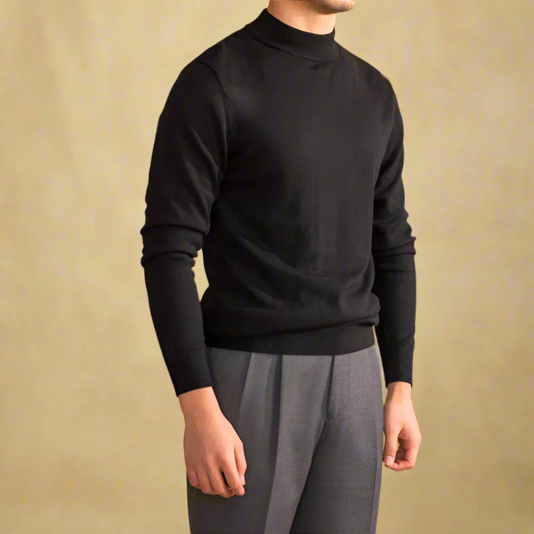Soft Classic Men's Turtleneck Sweater - Fitted, Wool, Work - Image 6