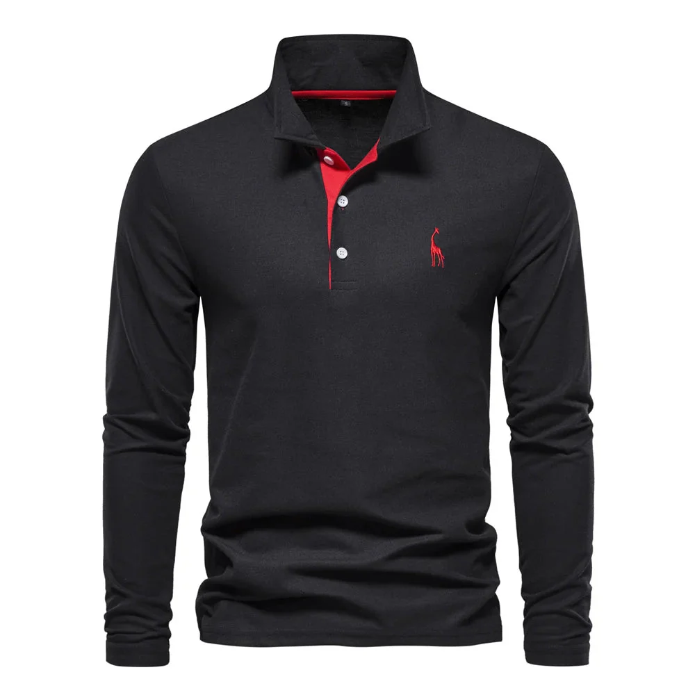 Soft Classic Mens Long Sleeve Polo - Collared Cotton Casual - Image 7
