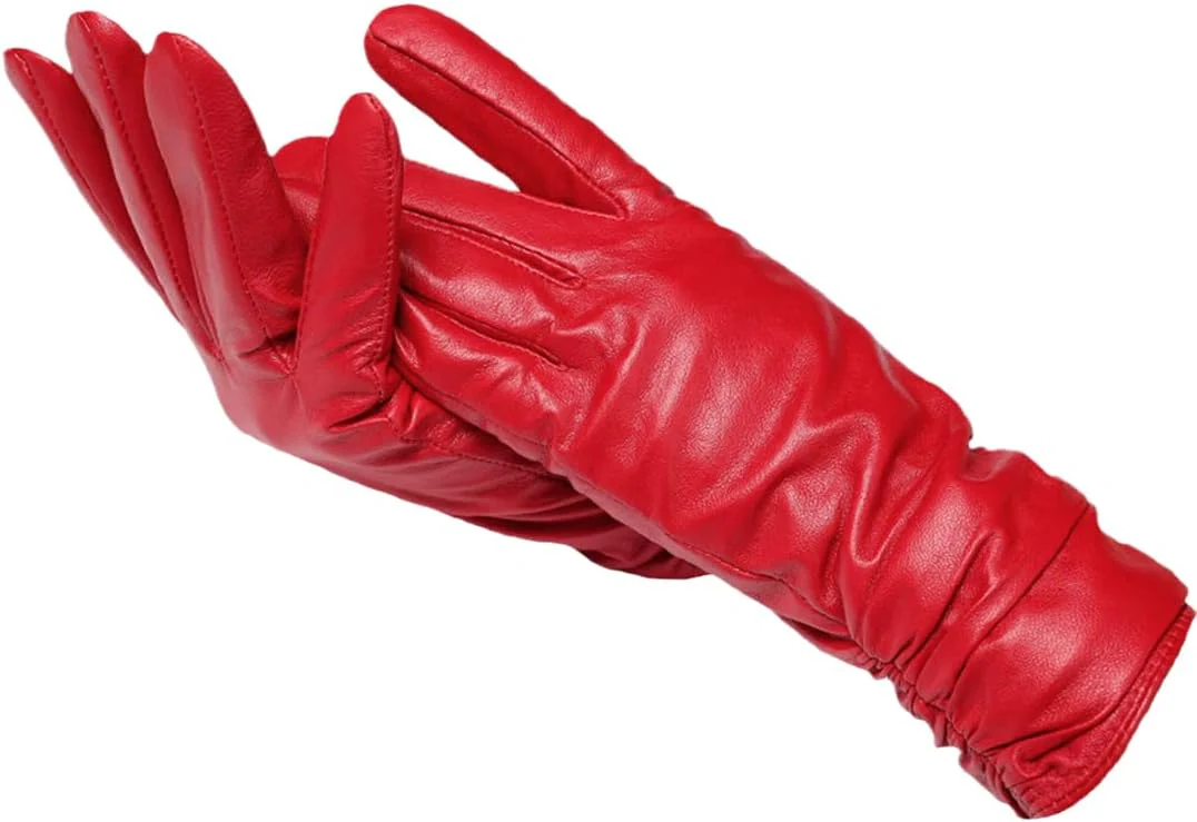 Soft Classic Women Leather Gloves - Tailored Wool Lined - Image 2